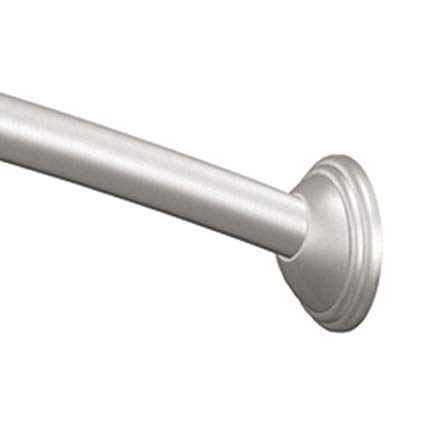Moen CSR2155BN Inspirations 5-Foot Decorative Curved Shower Rod, Brushed Nickel
