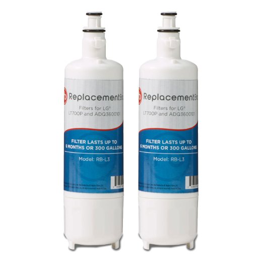 LG LT700P 46-9690 ADQ36006101 ReplacementBrand Comparable Refrigerator Water Filter 2 Pack