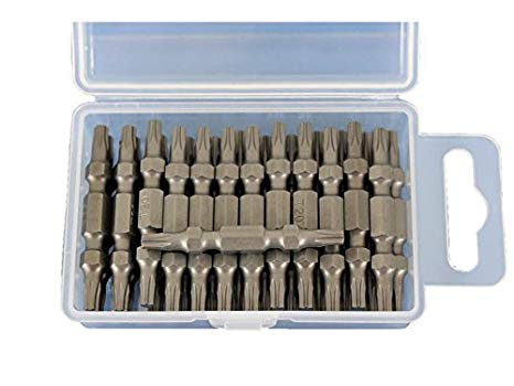 TEMO 25 pc T20 Torx Double Ended 2 Inch (50mm) Screwdriver Insert Bits