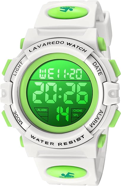 Kids Watch,Boys Watch for 3-15 Year Old Boys,Digital Sport Outdoor Multifunctional Chronograph LED 50 M Waterproof Alarm Calendar Analog Watch for Children with Silicone Band,Kids Gift