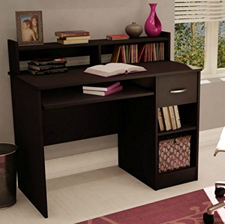 South Shore Small Desk - Great Writing Desk for Your Child - The Computer Desk Is Great for Your Kid's Bedroom or Any Small Area - Place a Laptop in This Study Table - 5 Years Warranty! (Chocolate)
