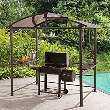 8 x 5 Denver Steel Hardtop Grill Gazebo with Polycarbonate Roof