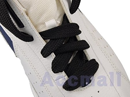 Thick Shoelace Athletic "Black" 7 Eyelets 52 Inch Sneakers Shoelaces