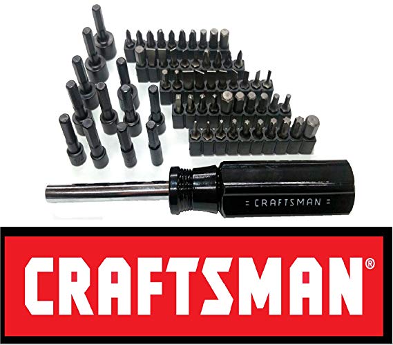 Craftsman 63 Pc Piece Bit Nut Driver Set   Magnetic Screwdriver Handle 43373