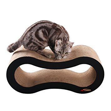 PetCheer Ultimate Cat Scratcher Lounge Bed with Catnip