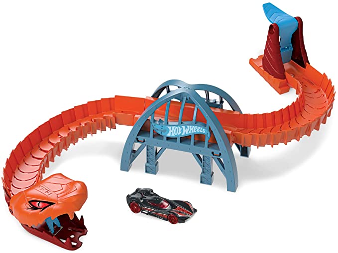 Hot Wheels Viper Bridge Attack Play Set, ​Creatures are Taking Over City, Multi