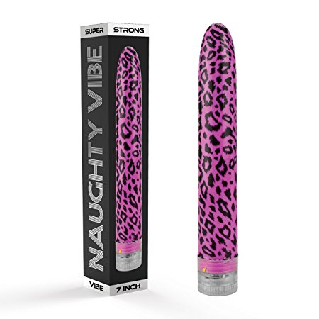 Naughty Vibe Bullet 7" Vibrator Massager (Pink Leopard)