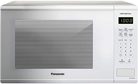 Panasonic NNSG676W Mid-Size 1.3 cft. 1200W Genius Microwave Oven, White, White