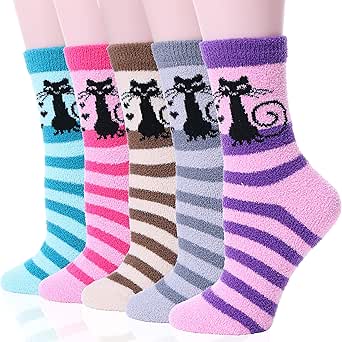 EBMORE Womens Fuzzy Socks Slipper Soft Cabin Plush Warm Fluffy Winter Sleep Cozy Adult Socks