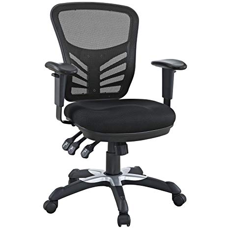 LexMod Articulate Black Mesh Office Chair
