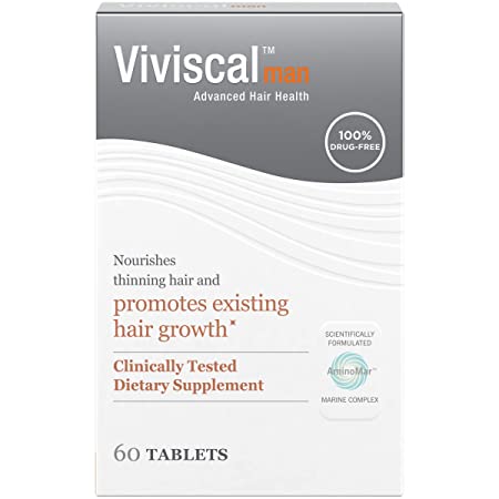 Viviscal Man Hair Growth Supplements, Drug-Free Alternative Treatment to Nourish Thinning Hair for Less Shedding and Thicker, Fuller Hair [4] (60 Tablets - 1 Month Supply)