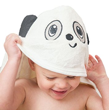 Hooded Baby Towel and Washcloth Set | Extra Soft Bamboo and Cotton For Infant and Toddler | Large Size Animal Design Towel With Hood