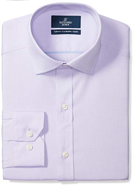 Buttoned Down Men's Tailored Fit Spread-Collar Solid Non-Iron Dress Shirt