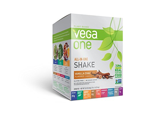 Vega One All-in-One Plant Based Protein Powder, Vanilla Chai, 1.5 oz, 10 Count