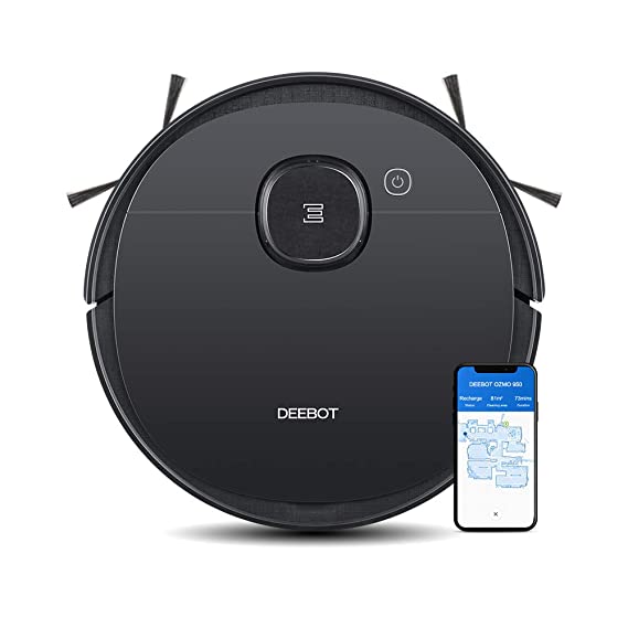 Ecovacs DEEBOT OZMO 950 Robotic Vacuum Cleaner 2-in-1 Vacuuming & Mopping with Smart Navi 3.0 Laser Technology Custom Cleaning Multi-Floor Mapping Virtual Wall Works on Carpets & Hard Floors