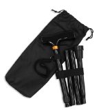 Ez2care Adjustable Folding Cane with Carrying Case Black