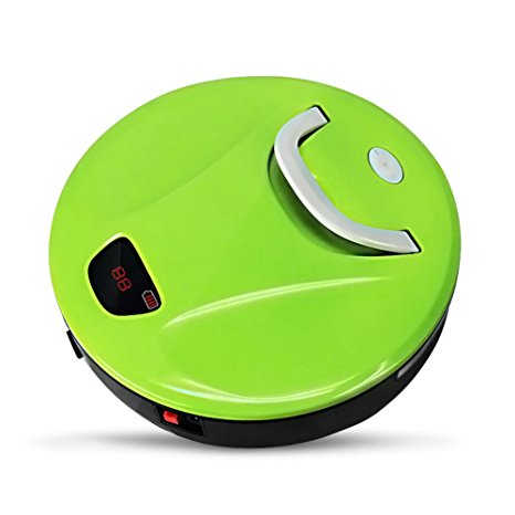 FINE DRAGON Robot Sweeper Automatic Floor Cleaning Robot Sweeping Robotic Machine with Portable Handle (Green)