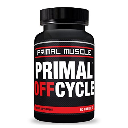 PRIMAL OFF-CYCLE - Post Cycle Therapy Support (PCT) - Users Report Best Testosterone Booster, Liver Support and Estrogen Blocker (Aromatase Inhibitor) - 60 Capsules, 30 Day Cycle