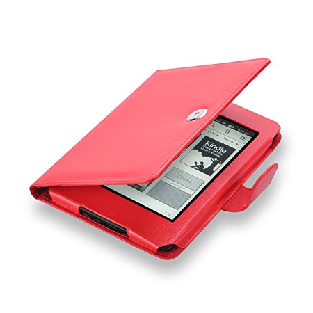 Elsse For Kindle 6" Glare Free - Folio Case Cover for Kindle (7th Generation), Red - will not fit previous generation Kindle devices