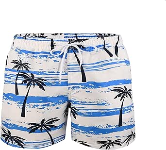 MADHERO Mens Swim Trunks Vintage Floral Quick Dry Beach Shorts Bathing Suit with Mesh Lining