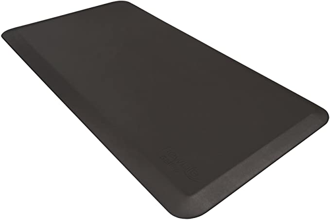 NewLife by GelPro Anti Fatigue Mat: Eco-Pro Foam Anti-Fatigue Comfort Mat - Standing Desk Pad - Professional Floor Mats for Commercial & Industrial Work - 20” x 48” Non Slip Ergonomic Mat - Black