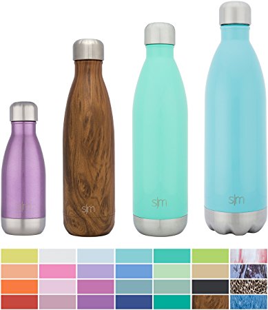 Simple Modern Wave Water Bottle - Vacuum Insulated 18/8 Stainless Steel - 4 Sizes in 26 Colors