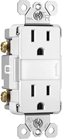 Legrand radiant Adjustable LED Night Light Outlet, Nightlight Electrical Outlets, Tamper Resistant, Safe for Kids, White, NTL885TRWCC6