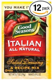 Good Seasons Salad Dressing & Recipe Mix .6-.75oz Packets (Pack of 12) (Italian .7oz)