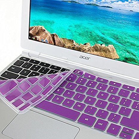 GMYLE Plum Purple Silicon Keyboard Cover for Acer 11.6" Chromebook CB3-111-C670 CB3-111-C8UB (US Layout) (Not Fit For Acer CB3-131-C3SZ)