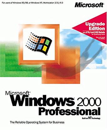 Microsoft Windows 2000 Professional Upgrade w/ Encryption Coded Software [Old Version]