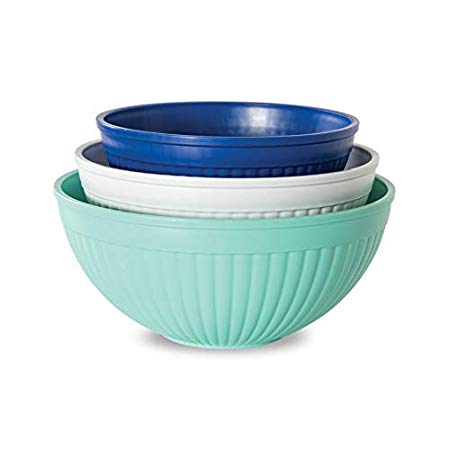 Nordic Ware 69503 Prep & Serve Mixing Bowl Set, 3-pc Set of 3 Multiple Colors