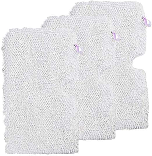 Xindejia 3 Pack Washable Microfiber Mop Replacement Pads Cleaning Pads Fits Shark Steam Pocket Mops S3500 Series,S2901,S2902,S3455,S3501,S3550,S3601,S3801,S3901,S4601,S4701,SE450