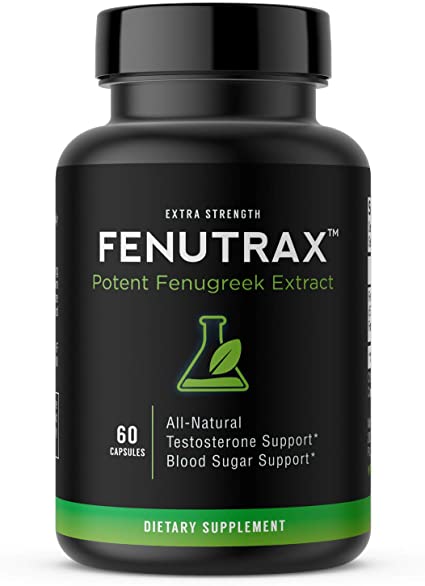 FenuTrax™ Fenugreek Extract 1 Months Supply - Stronger Than Testofen - High-Potency (50%) - Testosterone Support for Men - Muscle Growth, Fat Burning, Energy, and Drive (60 Capsules)