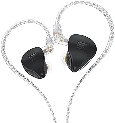 Linsoul KZ AST 24 Units Balanced Armature Combination in-Ear Earphones IEM with Detachable 2pin 0.75 Cable for Musicians Audiophile (Without mic, Black)