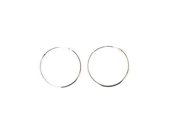 925 Sterling Silver Hoop Sleeper Earrings |Size: 8mm|Style: 925 Silver|