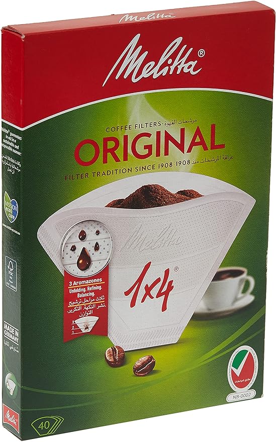 Melitta Original Coffee Filters 40-Pieces Pack, 1 x 4 Size