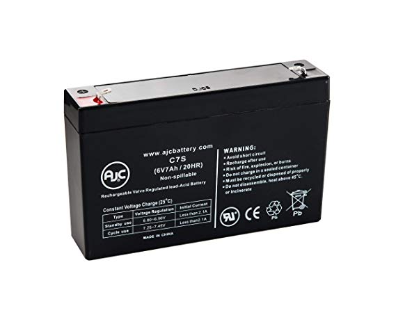 Leoch DJW6-7.0, DJW 6-7.0 6V 7Ah UPS Battery - This is an AJC Brand Replacement