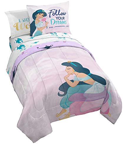 Jay Franco Disney Aladdin Dreams Twin Bed Set Featuring Jasmine