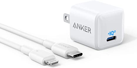 Anker Nano iPhone Charger, 20W PIQ 3.0 Durable Compact Fast Charger with 6ft USB-C to Lightning Cable (MFi Certified), PowerPort III USB-C Charger for iPhone 12 / 12 Mini / 12 Pro / 12 Pro Max