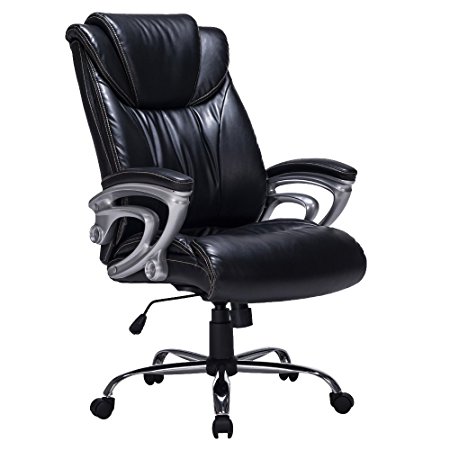 VIVA OFFICE Bonded Leather High Back Thick Padded Chair