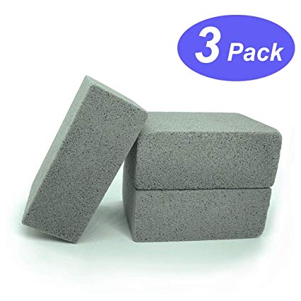 MARYTON Griddle Grill Cleaning Brick - 3 Pack Magic Pumice Stone Cleaner for BBQ Grease & Rust