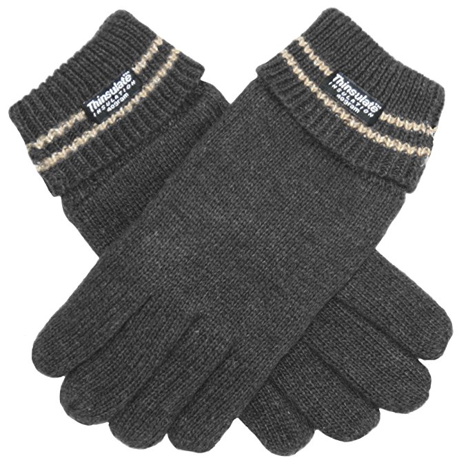 EEM Ladies knitted glove LINDA with Thinsulate thermal lining, warm, 100% wool, winter