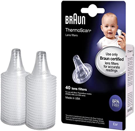 Braun ThermoScan Lens Filters for Ear Thermometer, Disposable Covers LF40US01 (40 Count)