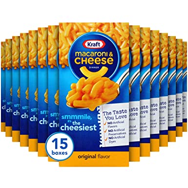 Kraft Original Macaroni & Cheese Dinner, 7.25 Oz, Pack of 15