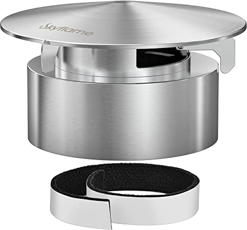 Skyflame Stainless Steel Grill Vented Chimney Top Cap Compatible with Kamado Joe Classic & Pit Boss Charcoal Grill