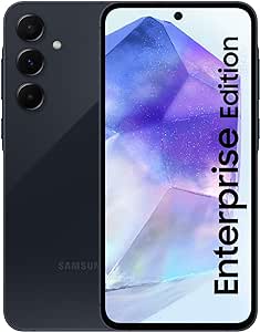 Samsung Galaxy A55 5G Enterprise Edition, Android Smarthone, Business-Handy mit 6 GB RAM / 128 GB, 50-MP-Kamera, Knox, Wasser- und staubeständig gemäß IP67, Schwarz, 3 Jahre Herstellergarantie