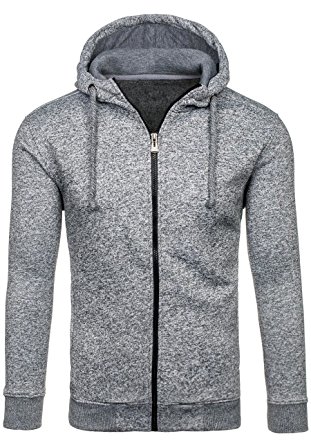 Mrignt Mens Full-zip Hoodie Long Sleeve Pocket Casual Warm and Comfortable Sweatshirt.