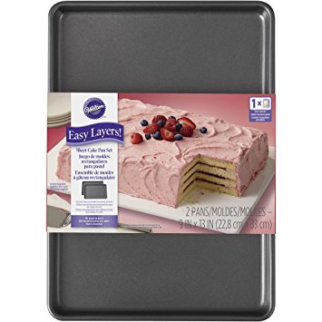 Wilton 2105-5747 2 Piece Easy Layers Sheet Cake Pan Set