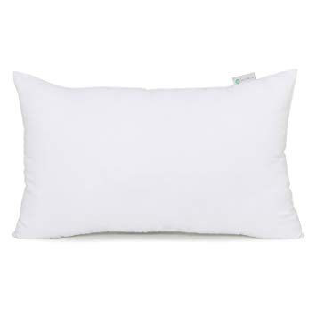 Acanva Hypoallergenic Soft Pillow Insert, 12x20, White