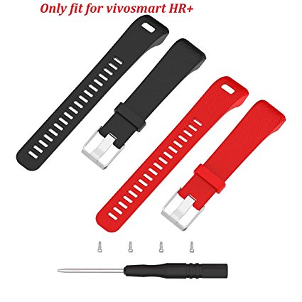 Vivosmart HR  Bands,TenCloud Replacement Striped Sport Straps with Tool Kits for Garmin vívosmart HR Plus Tracker(Not for vivosmart HR Tracker)